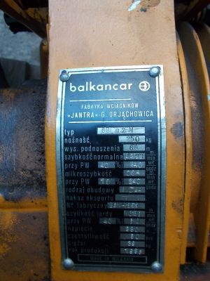 Wciągarka łańcuchowa Bugar typ BO 92 M 380V 50 Hz nr fabryczny: 8614355 1986r. udźwig 250 kg wysokość podnoszenia 6,4 m - używana
